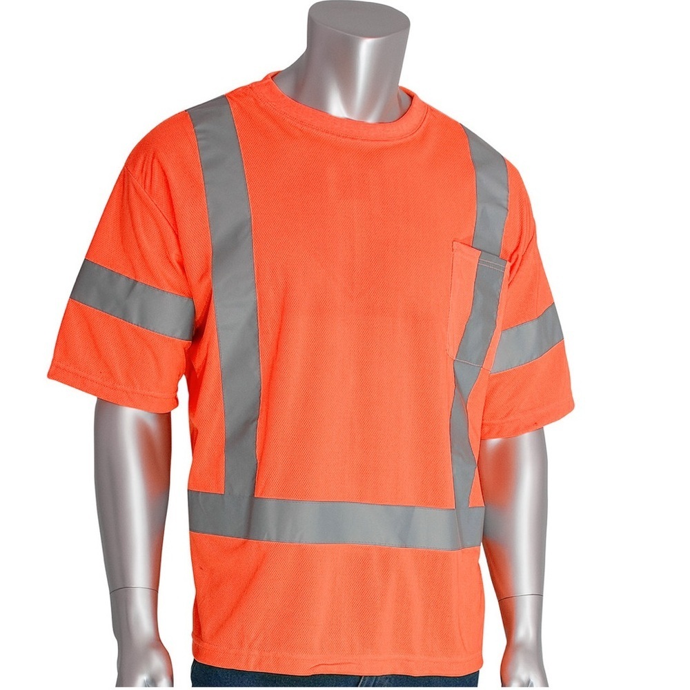 NWT Rugged Blue orange class 3 type R high visibility work short sleeve tshirt‎